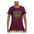 thumbnail image 2 of Biker Til I Die Live to Ride Motorcycle Cars and Trucks Womens Graphic T-Shirt, Maroon, Medium, 2 of 3