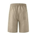 thumbnail image 7 of Elvqul Shorts for Men Pull On Elastic Waist with Pockets Khaki Drawstrings Cargo Basketball Mens Shorts Solid Color, 7 of 7