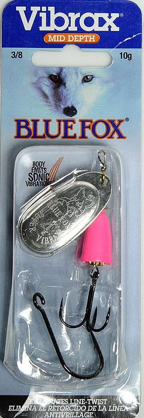 (2 pack) Blue Fox Classic Vibrax Size 5 Inline Spinner 7/16 oz Silver/Silver