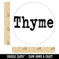 thumbnail image 2 of Thyme Herb Fun Text Self-Inking Rubber Stamp Ink Stamper - Blue Ink - Small 3/4 Inch, 2 of 7