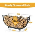 thumbnail image 6 of Linqz Curved Firewood Rack, 30 Inch Indoor Outdoor Log Firewood Holder, Metal Fireplace Wood Storage, Waterproof & Rustproof, 6 of 7
