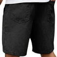 thumbnail image 5 of Shorts for Men Drawstring Summer Retro Shorts Solid Color Casual Pants Shorts Black XL, 5 of 6