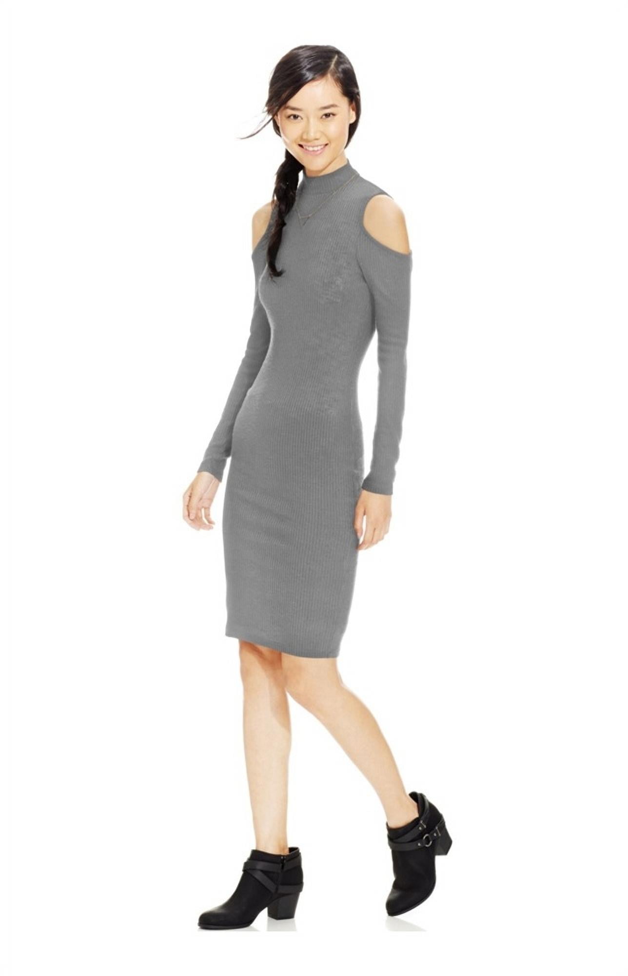 Material Girl Womens Cold-Shoulder Rib 
