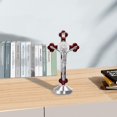 thumbnail image 4 of 2Pcs 3 Inch Alloy Enamel Saint Benedict Standing Crucifix Luminous Glow in The Dark Crucifix Wall Cross with Sticker on bottom to stick on Table Top,Car or Home Alter, 4 of 5