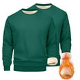 thumbnail image 2 of Lovzfmll Ensemble de Couche de Base Uni pour Homme, Lot de 2, Hauts à Col Ras du Cou à Manches Longues Épaissis pour Chaleur et Superposition Vert, 2TG, 2 of 8