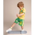 thumbnail image 2 of Bluey Little Boys' Graphic T-Shirt and Athletic Mesh Shorts Set Yellow and Green Soccer Bluey, Honey, and Mackenzie, 2 of 7