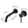 thumbnail image 5 of UMANYI Wall Mounted Bathroom Faucet Matte Black Wall Mount Faucets for Bathroom Vessel Sink Brass Wall Bathtub Faucet with Rough-in Valve 360 Swivel Spout, 5 of 9