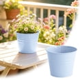 thumbnail image 2 of Colorful Metal Flower Pots, 5.12 Inch Small Iron Buckets for Succulents, Rustproof Decorative Containers for Balcony Deck Railing, Party Favors Organizing, 2 of 6