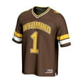 thumbnail image 2 of Youth GameDay Greats #1 Brown Wyoming Cowboys Collegiate Football Fashion Jersey, 2 of 4