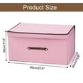 thumbnail image 2 of Honeier Toy Storage Collapsible Toy Box with Lid 24 x16 x12 inches Large Toy Chest Organizer for kids Clothes Storage Bin, Pink, 2 of 6