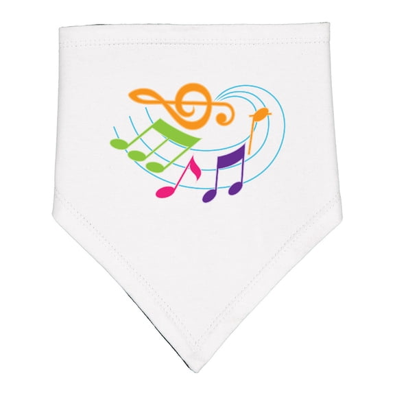 Inktastic Music Notes Musical Baby Bandana Bib