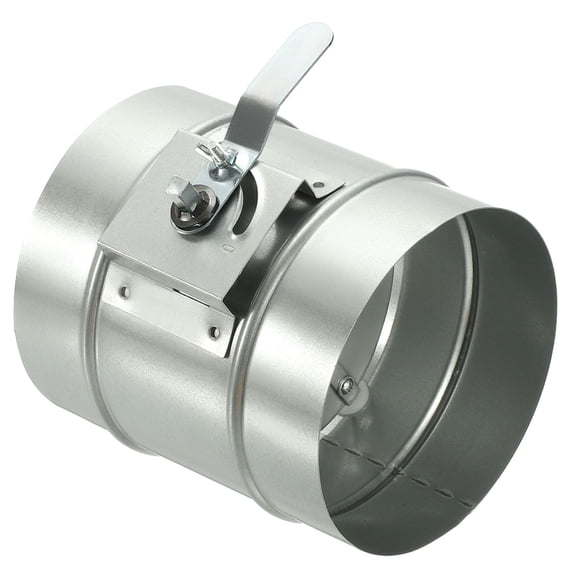 Uxcell 6 inch HVAC Duct Manual Volume Backdraft Damper, 1 Pcs Galvanized Iron Airflow Ducting Branch Vent Damper Air Control Valve with Adjustment Handle for HVAC Air System Range Hoods