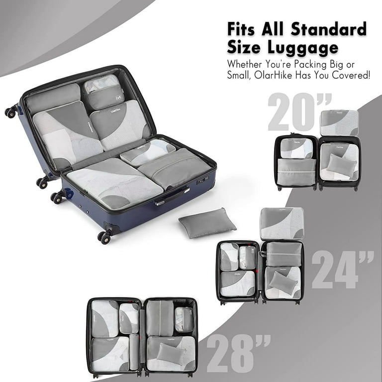  Veken 8 Set Packing Cubes for Suitcases, Travel