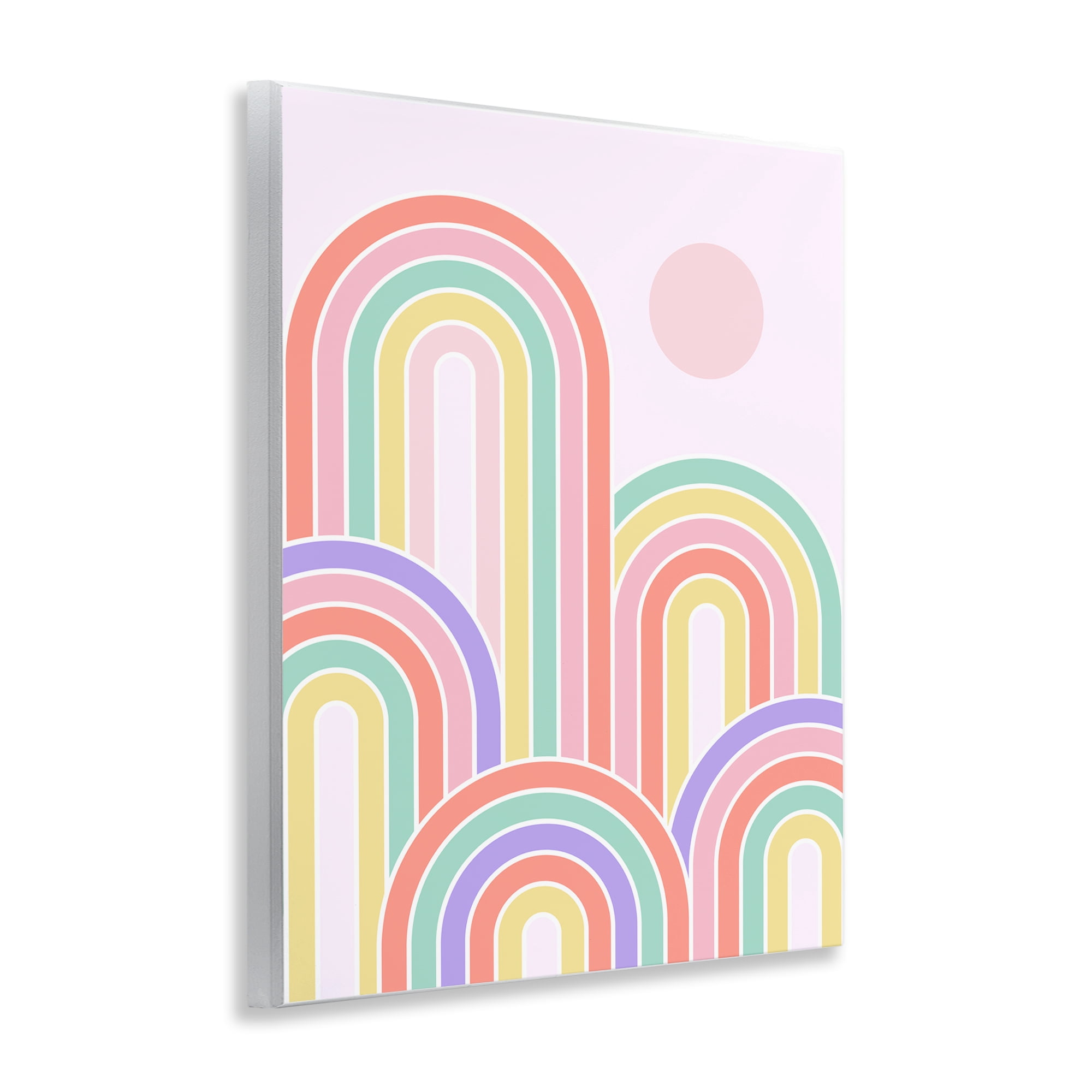 Stupell Industries Pastel Rainbow Arches Abstract Painting Unframed Art Print Wall Art, 11 x 14