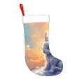 thumbnail image 2 of Honeii Sunshine Colorful Cloud Rabbit for Christmas Stocking,Large Xmas Stocking,Holiday and Family Stocking for Fireplace Christmas Holiday Party Decoration, 2 of 7