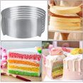 thumbnail image 5 of 1 pieza cortador redondo de capas de pastel de 6-8 pulgadas anillo de pastel ajustable de acero inoxidable herramienta de rebanador de pastel multicapa nivelador de pastel de mousse molde circular para rebanar pastel en partes iguales Rojo Verde, 5 of 5