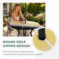 thumbnail image 4 of Round Outdoor Tablecloth with Umbrella Hole and Zipper, Yellow Black Omber Tablecloth with Elastic Waterproof, Modern Gray Gradient Abstract Art Patio Table Covers for 36" - 44" Picnic Pool Tables, 4 of 9
