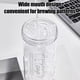 thumbnail image 5 of Vaso de agua con pajita de gran capacidad | Botella de té para estudiantes | Vaso de viaje de plástico a prueba de fugas de 600 ml con pajita de silicona de grado alimenticio | Vaso portátil para, 5 of 7