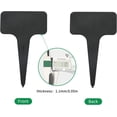 thumbnail image 2 of Etiquetas para plantas de plástico gruesas, 100 etiquetas para plantas de exterior, etiquetas negras para nombres de plantas, etiquetas para jardín para plantas en macetas, semillas, hierbas, verduras, 2 of 5