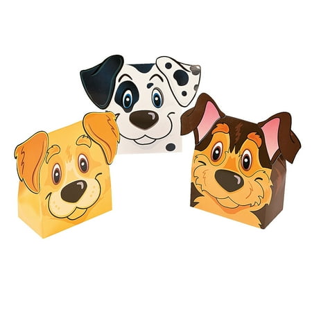 - Fun Express - Puppy Party Favor Boxes for Birthday - Party Supplies - Containers & Boxes - Paper Boxes - Birthday - 12 Pieces