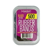 MAGIC COLLECTION - Premium Rubber Bands Black 500 Pieces