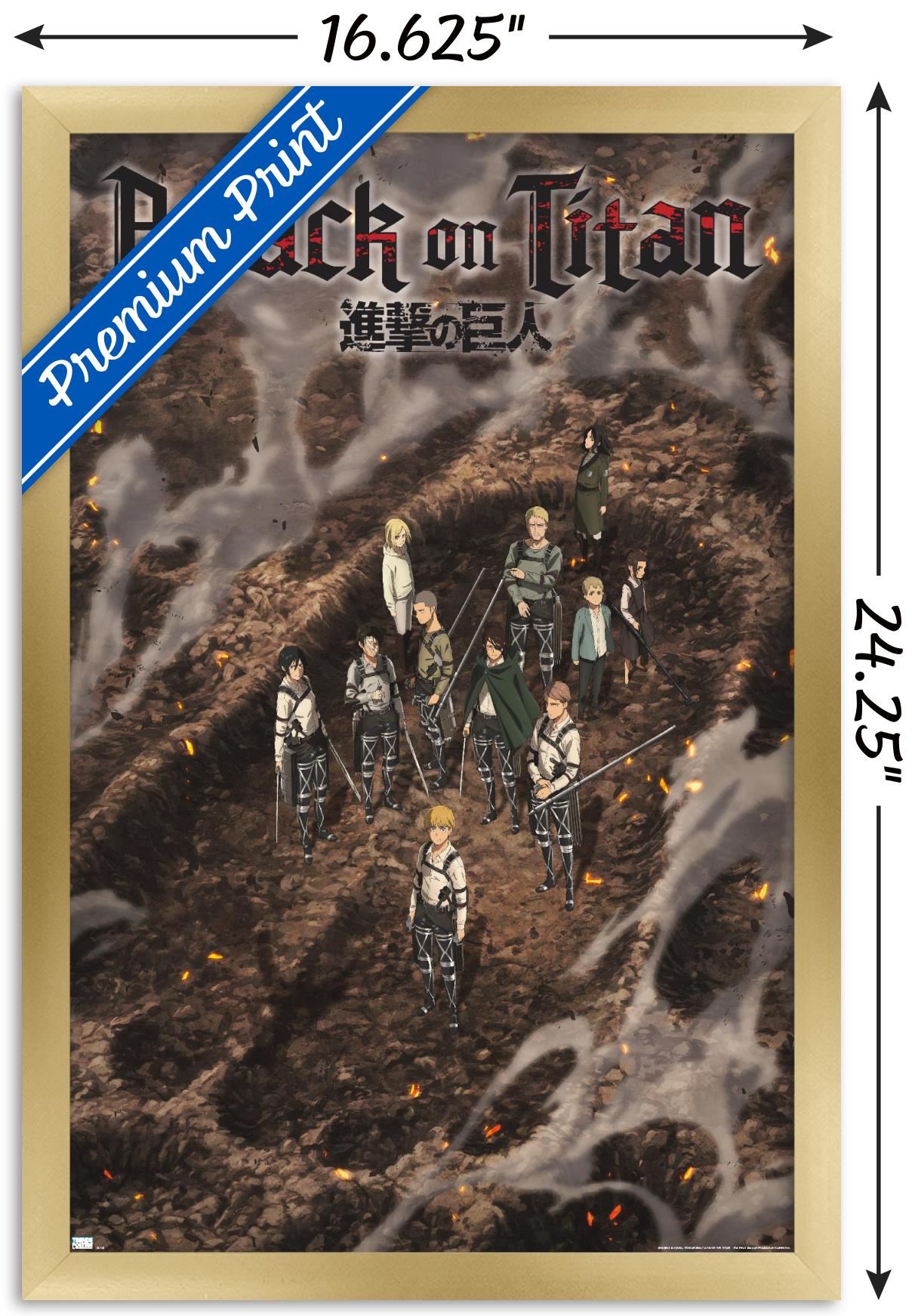 Attack on Titan: The Final Season - Part 3 Teaser Wall Poster, 14.725" x 22.375" Framed