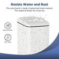 thumbnail image 5 of BestOffice 1.3 Gallon Plastic Step Trash Can with Removable Bucket Slim for Indoor, 2 Pack(White), 5 of 8