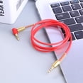 thumbnail image 2 of Cable de datos Jack de 3,5 mm estéreo 1 m Cable de audio macho a macho 90 Cable de ángulo recto (rojo) Tmvgtek Nuevos Originales, 2 of 6