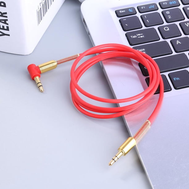 Cable de audio Ndcxsfigh Estéreo 3,5 mm Macho a Macho 1 m Rojo Ángulo Recto Nuevos Originales