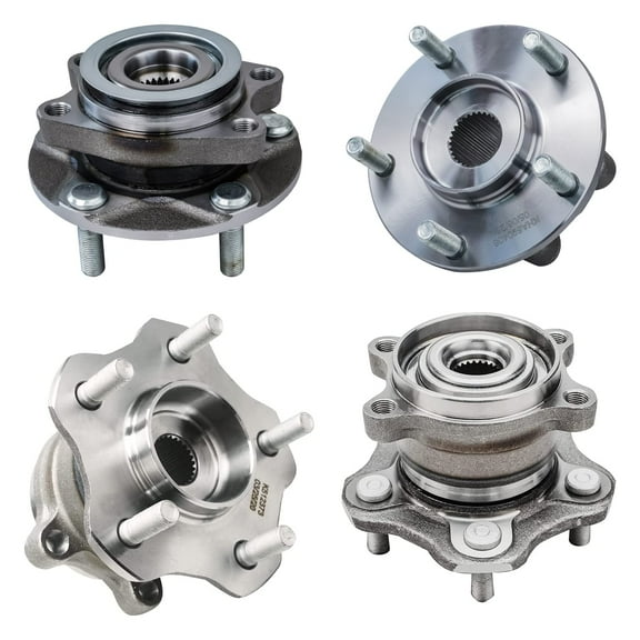 Detroit Axle - Front & Rear Wheel Hub Bearings Assembly Replacement for 2011 2012 2013 2014 2015 2016 2017 Nissan Juke AWD