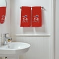 thumbnail image 6 of Serafina Home Valentine Hand Towel: Red with Bike with Hearts Embroidery, 100% Cotton, 6 of 6