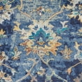 thumbnail image 7 of LR Home Ada 7'9" x 9'9" Indigo Bordered Floral Adult Durable Indoor Area Rug, 7 of 7