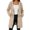 Beige, variant on Women's Plain Hooded Zip Sweat Coats, Rib Cuff Long Sleeve Drawstring Waist Mid Length Knit Outerwear, Side Pockets for Women's Fall Winter Coat, Women's Gray, Sizes S-2XL