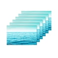 thumbnail image 4 of MKHERT Tropical Summer Blue Ocean Sea Seascape Placemats Table Mats for Dining Room Kitchen Table Decoration 12x18 inch,Set of 6, 4 of 4