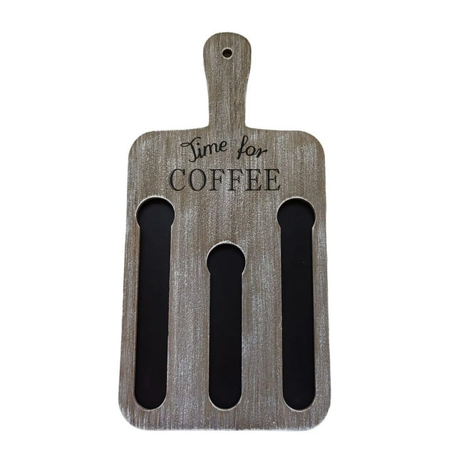 Wooden Coffee Pods Storage Organizer Stand, Rectangular Wall Holder with Handle for Cups And Coffee Pods, Mdf Material for Kitchen, Cafe, And Home Use, Keeps Pods Neat And , A Coffee Storage Rack