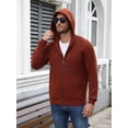 thumbnail image 6 of COOFANDY Men's Full Zip Hoodie Sweatshirt Jacket Casual Long Sleeve Hoodie Lightweight Warm Sweater Coat for Fall Winter Daily Wear, 6 of 9