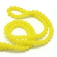 thumbnail image 3 of 1strand Baking Painted Imitation Jade Glass Round Bead Strands Yellow 10~10.5mm Hole: 1.5mm about 85pcs/strand 31.4 inch Yellow, 3 of 3