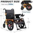 thumbnail image 5 of WEYRAL Electric Wheelchairs for Adults, 16" Big Front Wheel, 20” Seat Width Motorized Wheelchairs for Seniors, 500W, 5 of 11
