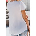 thumbnail image 3 of Women's White/Black V Neck Short Sleeve Tee, 3 of 12