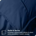 thumbnail image 6 of Bare Home Pillow Sham Set - Premium 1800 Collection - Double Brushed - Euro, Dark Blue, 6 of 9