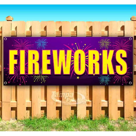 Fireworks 13 oz Vinyl Banner With Metal Grommets
