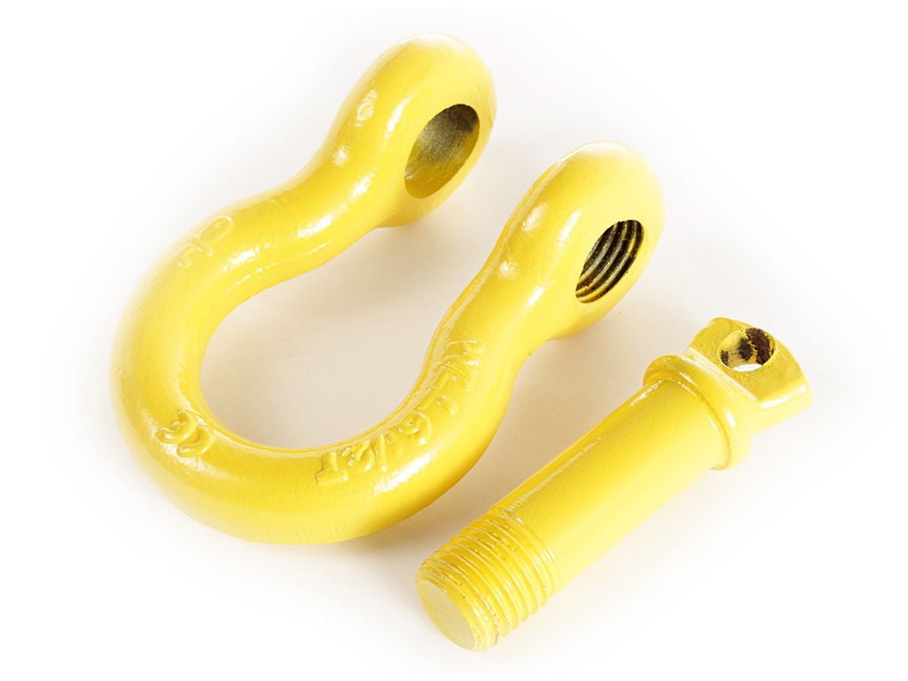 Rugged Ridge by RealTruck D-Ring Shackles | 7/8", Yellow, Pair | 11235.14