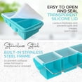 thumbnail image 6 of Silicone Freezer Tray With Lid - Soup Container Molds Large Ice Cube Tray- Makes 8 1 Cup Portions Cubes  2-pack Storage Food Soups & Meal Prep Oven Dishwasher -safe, 6 of 8