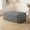 Grey, variant on 37.4" Corduroy Ottoman, Upholstered Modular Footrest for Living Room Sectional Couch, Compressed Foam, No Assembly Required, Black