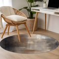thumbnail image 4 of Round Rugs 3Ft, Brown Round Area Rug Washable Indoor Throw Carpet, Modern Ombre Abstract Art Oil Painting Small Non Slip Circle Rug for Bedroom Living Room Home Decor Aesthetic, 4 of 8