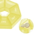 thumbnail image 3 of Unique Bargains 1 Pc Pill Case 7 Grid Polygonal Pill Box Yellow, 3 of 6