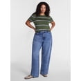 thumbnail image 2 of Terra & Sky Women's Plus Sweater Top with Short Sleeves, Lightweight, Sizes 0X-5X, 2 of 5