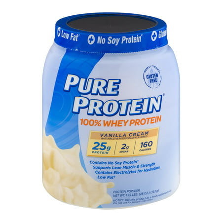 Pure Protein Vanilla Cream 100% Whey Protein Powder ...