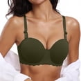 thumbnail image 3 of Byworldtasic Women's Convertible Strapless Bra Breathable Mesh Padded Push‑Up Bra Scalloped Edge Everyday Bra, 3 of 10