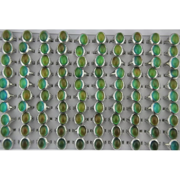 EOEMY Job Lots 32Pcs Fashion Change Color Mood Ring Lady'S Jewelry Wholesale Rings